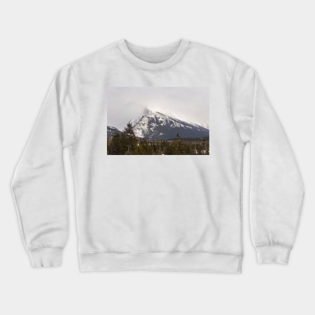 The Canadian Rockies in winter Crewneck Sweatshirt by josefpittner